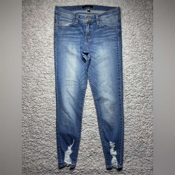 Flying Monkey Jeans Womens 28 Low Rise Ankle Skinny Stretch Distressed USA Party - Picture 1 of 5